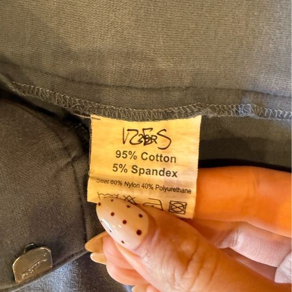 Women’s Equestrian Riding Breeches 26R Blue Knee Patch Stretch Pants - Picture 2 of 4